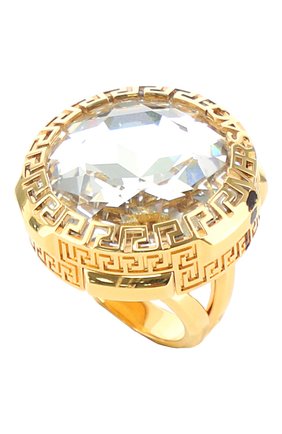 Женское кольцо greca VERSACE золотого цвета по цене 42300 руб., арт. 1001429/1A00621 | Фото 1 Женское кольцо greca VERSACE золотого цвета, арт. 1001429/1A00621 | Фото 1