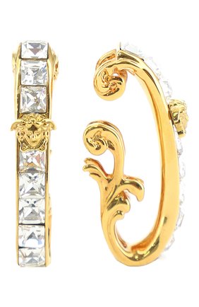 Женские серьги-каффы VERSACE золотого цвета по цене 42300 руб., арт. 1001430/1A00621 | Фото 2 Женские серьги-каффы VERSACE золотого цвета, арт. 1001430/1A00621 | Фото 2