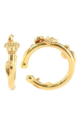 Женские серьги-каффы VERSACE золотого цвета по цене 39950 руб., арт. 1001431/1A00620 | Фото 2 Женские серьги-каффы VERSACE золотого цвета, арт. 1001431/1A00620 | Фото 2