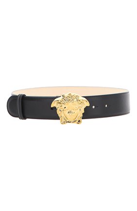 Женский кожаный ремень la medusa VERSACE черного цвета по цене 29950 руб., арт. DCDD259/DVTFN | Фото 2 Женский кожаный ремень la medusa VERSACE черного цвета, арт. DCDD259/DVTFN | Фото 2