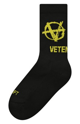 Женские хлопковые носки VETEMENTS черного цвета по цене 8735 руб., арт. UA52S0300X 2906/W | Фото 1 Женские хлопковые носки VETEMENTS черного цвета, арт. UA52S0300X 2906/W | Фото 1