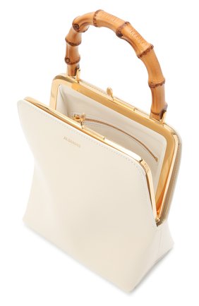 Женская сумка goji JIL SANDER кремвого цвета по цене 113500 руб., арт. JSPT851578-WTB00080N | Фото 4 Женская сумка goji JIL SANDER кремвого цвета, арт. JSPT851578-WTB00080N | Фото 4 (Сумки-технические: Сумки top-handle; Размер: medium, mini; Материал: Натуральная кожа)