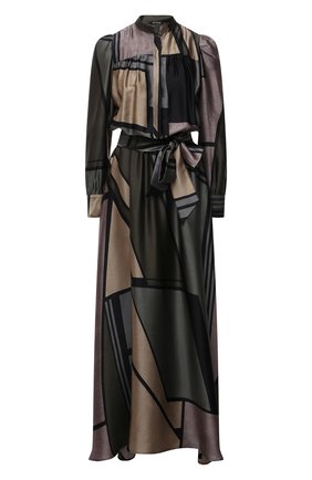 Женское шелковое платье KITON зеленого цвета по цене 167000 руб., арт. D52304K0585A | Фото 1 Женское шелковое платье KITON зеленого цвета, арт. D52304K0585A | Фото 1
