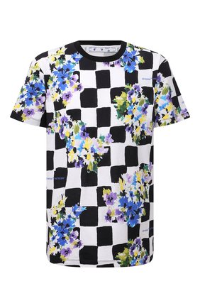 Мужская хлопковая футболка OFF-WHITE черно-белого цвета по цене 32100 руб., арт. 0MAA027S21JER026 | Фото 1 Мужская хлопковая футболка OFF-WHITE черно-белого цвета, арт. 0MAA027S21JER026 | Фото 1