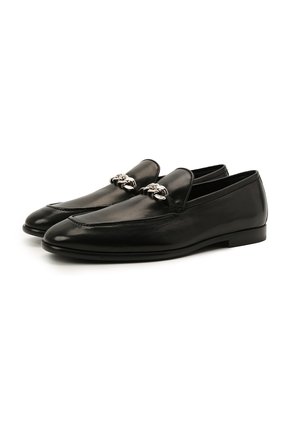 Мужские кожаные лоферы JIMMY CHOO черного цвета, арт. MARTI/ZA0 | Фото 1 (Материал внутренний: Натуральная кожа; Мужское Кросс-КТ: Лоферы-обувь; Стили: Классический; Материал внешний: Кожа; Обувь: Обувь)