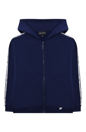 Детский хлопковая толстовка EMPORIO ARMANI синего цвета по цене 14800 руб., арт. 6K4BJ2/3J4BZ | Фото 1 Детский хлопковая толстовка EMPORIO ARMANI синего цвета, арт. 6K4BJ2/3J4BZ | Фото 1 (Материал внешний: Хлопок; Рукава: Длинные; Мальчики Кросс-КТ: Толстовка-одежда; Мальчики-школьная форма: Кардиганы; Ростовка одежда: 10 - 11 лет | 140 - 146см, 13 - 15 лет | 158 см, 16 лет | 164 см, 4 года | 104 см, 5 лет | 110 см, 6 лет | 116 см, 7 лет | 122 см, 8 лет | 128 см)