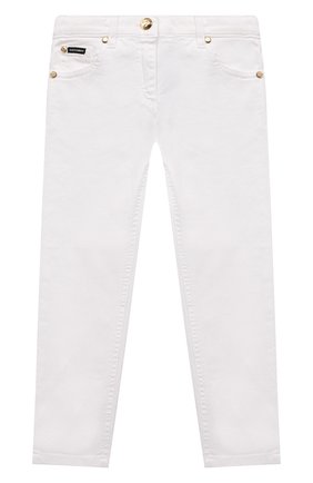 Детские джинсы DOLCE & GABBANA белого цвета по цене 22050 руб., арт. L51F69/LD868/8-14 | Фото 1 Детские джинсы DOLCE & GABBANA белого цвета, арт. L51F69/LD868/8-14 | Фото 1