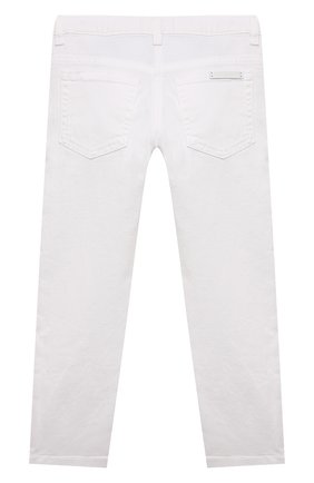 Детские джинсы DOLCE & GABBANA белого цвета по цене 22050 руб., арт. L51F69/LD868/8-14 | Фото 2 Детские джинсы DOLCE & GABBANA белого цвета, арт. L51F69/LD868/8-14 | Фото 2