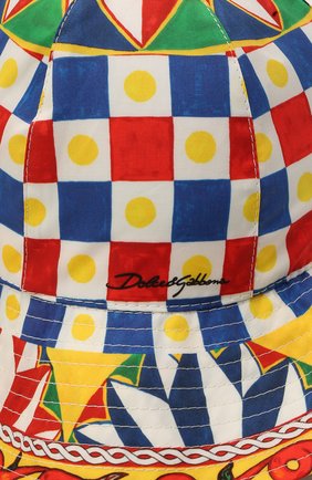 Детская хлопковая панама DOLCE & GABBANA разноцветного цвета, арт. LB4H48/G7WLW | Фото 3 (Материал: Текстиль, Хлопок)