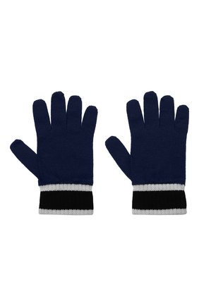 Детские шерстяные перчатки EMPORIO ARMANI синего цвета по цене 8295 руб., арт. 404638/1A494 | Фото 2 Детские шерстяные перчатки EMPORIO ARMANI синего цвета, арт. 404638/1A494 | Фото 2 (Материал: Текстиль, Шерсть)