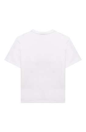 Детская хлопковая футболка DOLCE & GABBANA белого цвета, арт. L5JTAZ/G7XEA/2-6 | Фото 2 (Девочки Кросс-КТ: футболка-одежда; Рукава: Короткие; Материал внешний: Хлопок; Ростовка одежда: 2 года | 92 см, 3 года | 98 см, 4 года | 104 см, 5 лет | 110 см, 6 лет | 116 см)