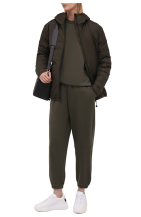 Мужского куртка PANGAIA хаки цвета, арт. FDM0002-101-WBN01 | Фото 2 (Кросс-КТ: Куртка; Женское Кросс-КТ: Куртка-спорт; Материал внешний: Хлопок; Стили: Спорт-шик)