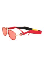 Женские солнцезащитные очки VERSACE красного цвета, арт. 2233-1472C8 | Фото 6 (Тип очков: С/з; Очки форма: Авиаторы)