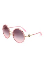 Женские солнцезащитные очки VERSACE розового цвета, арт. 2229-1252H9 | Фото 1 (Тип очков: С/з; Очки форма: Круглые)