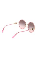 Женские солнцезащитные очки VERSACE розового цвета, арт. 2229-1252H9 | Фото 4 (Тип очков: С/з; Очки форма: Круглые)