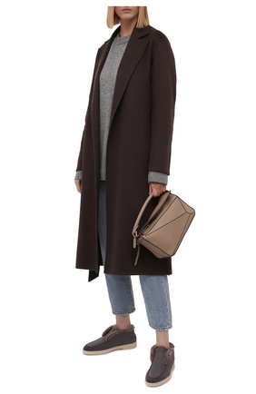 Женские замшевые ботинки SANTONI серого цвета по цене 43500 руб., арт. WUYA58457TISAYHFG80 | Фото 2 Женские замшевые ботинки SANTONI серого цвета, арт. WUYA58457TISAYHFG80 | Фото 2 (Каблук высота: Низкий; Подошва: Платформа; Материал утеплителя: Натуральный мех; Материал внешний: Замша, Кожа; Женское Кросс-КТ: Дезерты-ботинки)
