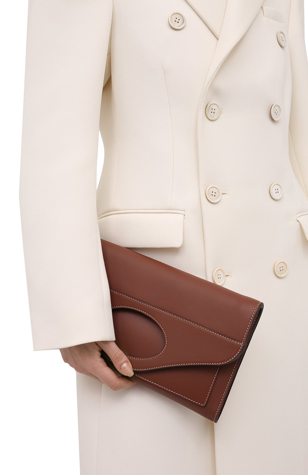 Женская сумка pocket BURBERRY коричневого цвета, арт. 8041253 | Фото 2 (Сумки-технические: Сумки через плечо; Размер: medium; Материал: Натуральная кожа; Ремень/цепочка: На ремешке)