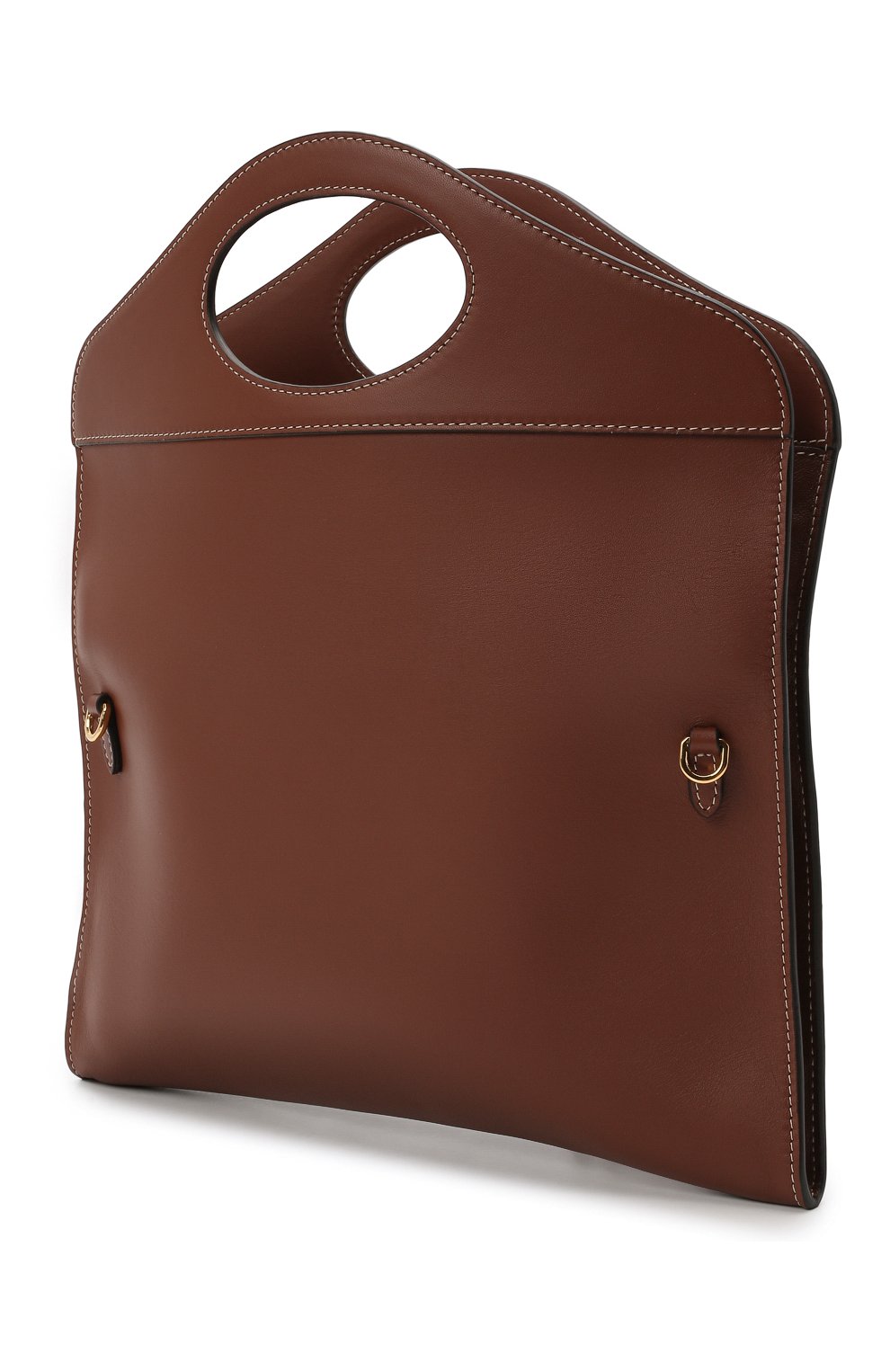 Женская сумка pocket BURBERRY коричневого цвета, арт. 8041253 | Фото 8 (Сумки-технические: Сумки через плечо; Размер: medium; Материал: Натуральная кожа; Ремень/цепочка: На ремешке)