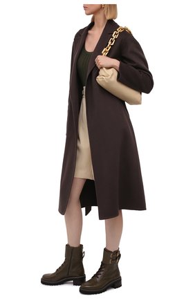Женские кожаные ботинки mallory SEE BY CHLOÉ хаки цвета по цене 49250 руб., арт. SB33080A/14003 | Фото 2 Женские кожаные ботинки mallory SEE BY CHLOÉ хаки цвета, арт. SB33080A/14003 | Фото 2