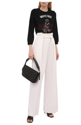 Женский пуловер REDVALENTINO черного цвета по цене 36800 руб., арт. WR3KC08W/63H | Фото 2 Женский пуловер REDVALENTINO черного цвета, арт. WR3KC08W/63H | Фото 2