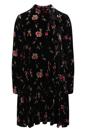 Женское платье из вискозы и шелка REDVALENTINO черного цвета по цене 79950 руб., арт. WR3VAAM5/601 | Фото 1 Женское платье из вискозы и шелка REDVALENTINO черного цвета, арт. WR3VAAM5/601 | Фото 1
