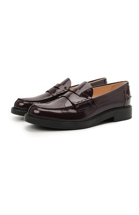 Женские кожаные пенни-лоферы TOD’S бордового цвета по цене 42700 руб., арт. XXW59C0DD40MRK | Фото 1 Женские кожаные пенни-лоферы TOD’S бордового цвета, арт. XXW59C0DD40MRK | Фото 1