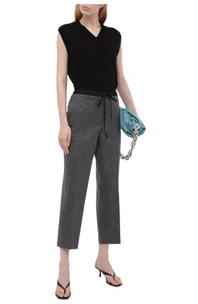 Женские шерстяные брюки JIL SANDER серого цвета по цене 58750 руб., арт. JPPT310550-WT212500B | Фото 2 Женские шерстяные брюки JIL SANDER серого цвета, арт. JPPT310550-WT212500B | Фото 2