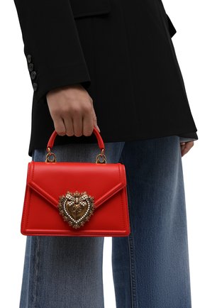 Женская сумка devotion small DOLCE & GABBANA оранжевого цвета по цене 119500 руб., арт. BB6711/AV893 | Фото 2 Женская сумка devotion small DOLCE & GABBANA оранжевого цвета, арт. BB6711/AV893 | Фото 2