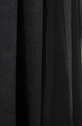 Женская шерстяная юбка BRUNELLO CUCINELLI темно-серого цвета, арт. ME226G3114 | Фото 5 (Материал внешний: Шерсть; Женское Кросс-КТ: Юбка-одежда; Длина Ж (юбки, платья, шорты): Миди; Материал подклада: Синтетический материал; Стили: Кэжуэл)