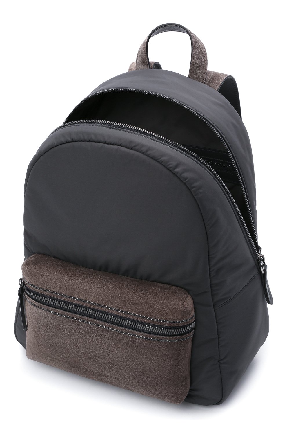 Женский рюкзак BRUNELLO CUCINELLI темно-серого цвета, арт. MB74D2348 | Фото 5 (Размер: medium; Материал: Текстиль)
