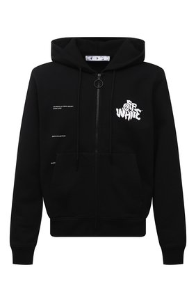 Мужской хлопковая толстовка OFF-WHITE черного цвета по цене 45450 руб., арт. 0MBE001S21FLE004 | Фото 1 Мужской хлопковая толстовка OFF-WHITE черного цвета, арт. 0MBE001S21FLE004 | Фото 1