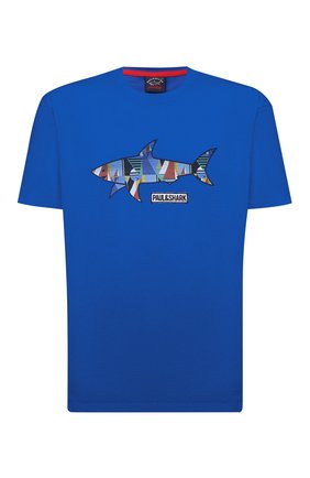 Мужская хлопковая футболка PAUL&SHARK синего цвета по цене 19050 руб., арт. 21411097/C00/3XL-6XL | Фото 1 Мужская хлопковая футболка PAUL&SHARK синего цвета, арт. 21411097/C00/3XL-6XL | Фото 1