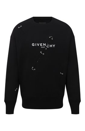 Мужской хлопковый свитшот GIVENCHY черного цвета по цене 92350 руб., арт. BMJ0B83Y69 | Фото 1 Мужской хлопковый свитшот GIVENCHY черного цвета, арт. BMJ0B83Y69 | Фото 1
