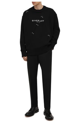 Мужской хлопковый свитшот GIVENCHY черного цвета по цене 92350 руб., арт. BMJ0B83Y69 | Фото 2 Мужской хлопковый свитшот GIVENCHY черного цвета, арт. BMJ0B83Y69 | Фото 2