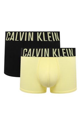 Мужские комплект из двух боксеров CALVIN KLEIN желтого цвета, арт. NB2602A | Фото 1 (Материал внешний: Хлопок; Кросс-КТ: бельё; Мужское Кросс-КТ: Трусы)