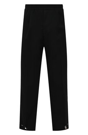 Мужские шерстяные брюки BERLUTI черного цвета, арт. R20TCU69-002 | Фото 1 (Длина (брюки, джинсы): Стандартные; Материал внешний: Шерсть; Случай: Повседневный; Стили: Кэжуэл)