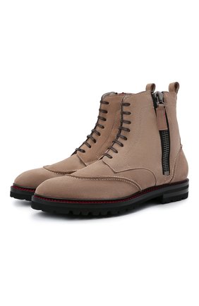 Мужские замшевые ботинки KITON бежевого цвета по цене 135000 руб., арт. USSF0STN00689 | Фото 1 Мужские замшевые ботинки KITON бежевого цвета, арт. USSF0STN00689 | Фото 1