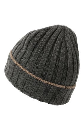 Мужская кашемировая шапка BRUNELLO CUCINELLI серого цвета по цене 28700 руб., арт. M2240900 | Фото 2 Мужская кашемировая шапка BRUNELLO CUCINELLI серого цвета, арт. M2240900 | Фото 2
