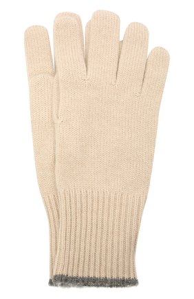 Мужские кашемировые перчатки BRUNELLO CUCINELLI бежевого цвета, арт. M2293118 | Фото 1 (Материал: Кашемир, Шерсть, Текстиль; Кросс-КТ: Трикотаж)