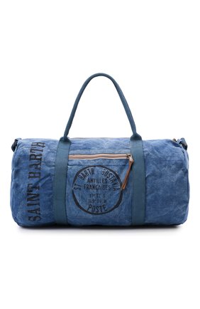 Мужская текстильная спортивная сумка MC2 SAINT BARTH синего цвета, арт. STBA MAXIME/MAX0001 | Фото 1 (Ремень/цепочка: На ремешке; Материал: Текстиль; Размер: large)