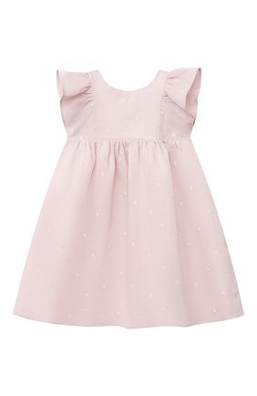 Детское льняное платье BONPOINT светло-розового цвета, арт. S01XDRWO1702(924)_843012 | Фото 1 (Рукава: Короткие; Материал внешний: Лен; Ростовка одежда: 2 года | 92 см)