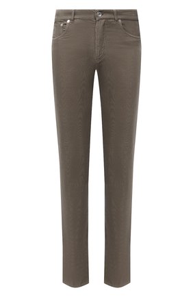 Мужские хлопковые брюки BRUNELLO CUCINELLI хаки цвета, арт. M279DI1780 | Фото 1 (Материал внешний: Хлопок; Случай: Повседневный; Длина (брюки, джинсы): Стандартные; Стили: Кэжуэл)