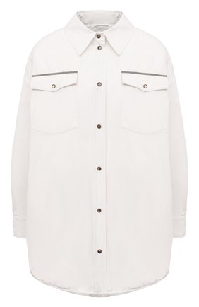 Женская пуховая куртка BRUNELLO CUCINELLI молочного цвета по цене 280500 руб., арт. MB5749780P | Фото 1 Женская пуховая куртка BRUNELLO CUCINELLI молочного цвета, арт. MB5749780P | Фото 1 (Материал внешний: Синтетический материал, Хлопок; Материал подклада: Синтетический материал; Кросс-КТ: Куртка; Рукава: Длинные; Стили: Кэжуэл; Женское Кросс-КТ: Пуховик-куртка; Материал утеплителя: Пух и перо; Длина (верхняя одежда): До середины бедра)