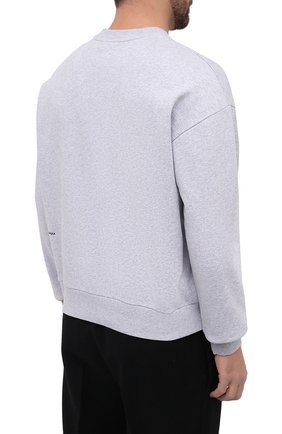 Мужские хлопковый свитшот PANGAIA серого цвета, арт. 20FCU01-038-FEM001 | Фото 8 (Материал внешний: Хлопок; Стили: Спорт-шик; Женское Кросс-КТ: Свитшот-одежда)