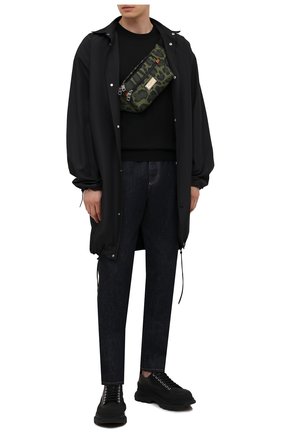 Мужская текстильная поясная сумка nero sicilia dna DOLCE & GABBANA хаки цвета по цене 56500 руб., арт. BM1967/A0885 | Фото 2 Мужская текстильная поясная сумка nero sicilia dna DOLCE & GABBANA хаки цвета, арт. BM1967/A0885 | Фото 2