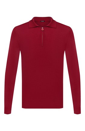 Мужское поло из кашемира и шелка KITON красного цвета по цене 149500 руб., арт. UK05Z | Фото 1 Мужское поло из кашемира и шелка KITON красного цвета, арт. UK05Z | Фото 1
