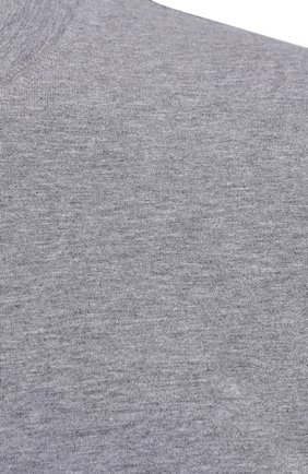 Мужская хлопковая футболка  BRUNELLO CUCINELLI серого цвета, арт. M0T611308 | Фото 5 (Принт: Без принта; Рукава: Короткие; Длина (для топов): Стандартные; Материал внешний: Хлопок; Размерность: Маломерит; Стили: Кэжуэл)