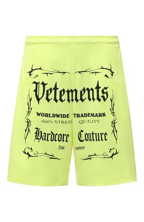 Мужские хлопковые шорты VETEMENTS светло-зеленого цвета по цене 38750 руб., арт. UA52TR400Y 1610/M | Фото 1 Мужские хлопковые шорты VETEMENTS светло-зеленого цвета, арт. UA52TR400Y 1610/M | Фото 1
