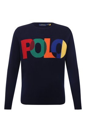 Мужской хлопковый джемпер POLO RALPH LAUREN синего цвета по цене 20950 руб., арт. 710842796 | Фото 1 Мужской хлопковый джемпер POLO RALPH LAUREN синего цвета, арт. 710842796 | Фото 1