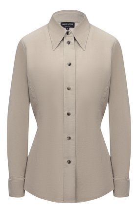 Женская хлопковая рубашка GIORGIO ARMANI бежевого цвета по цене 116000 руб., арт. 1WHCCZ08/TZ930 | Фото 1 Женская хлопковая рубашка GIORGIO ARMANI бежевого цвета, арт. 1WHCCZ08/TZ930 | Фото 1